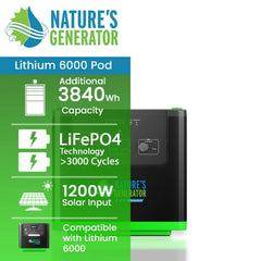 Nature's Generator Lithium 6000 Power Pod - Green Vista Living