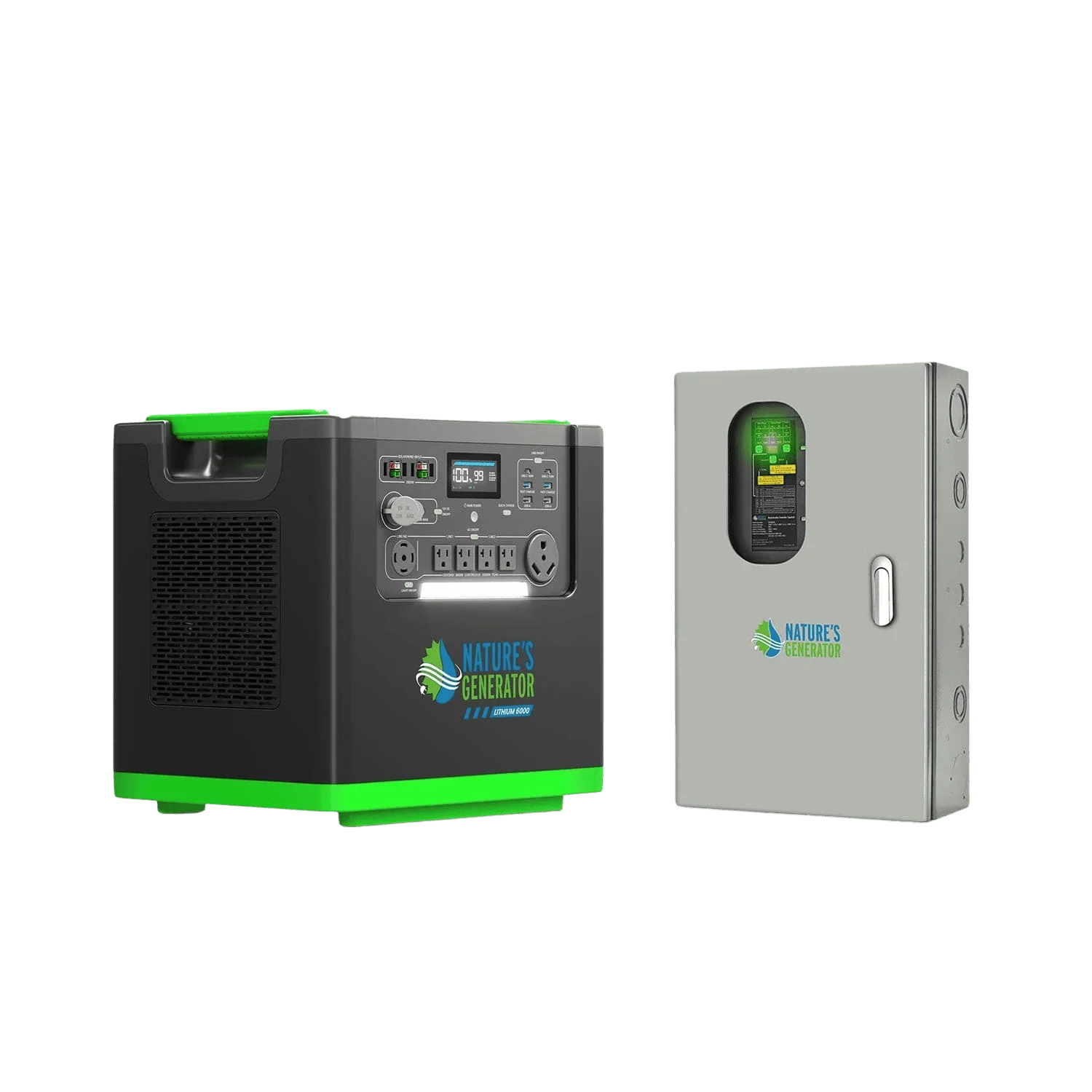 Nature's Generator Lithium 6000 and Transfer Switch - Green Vista Living