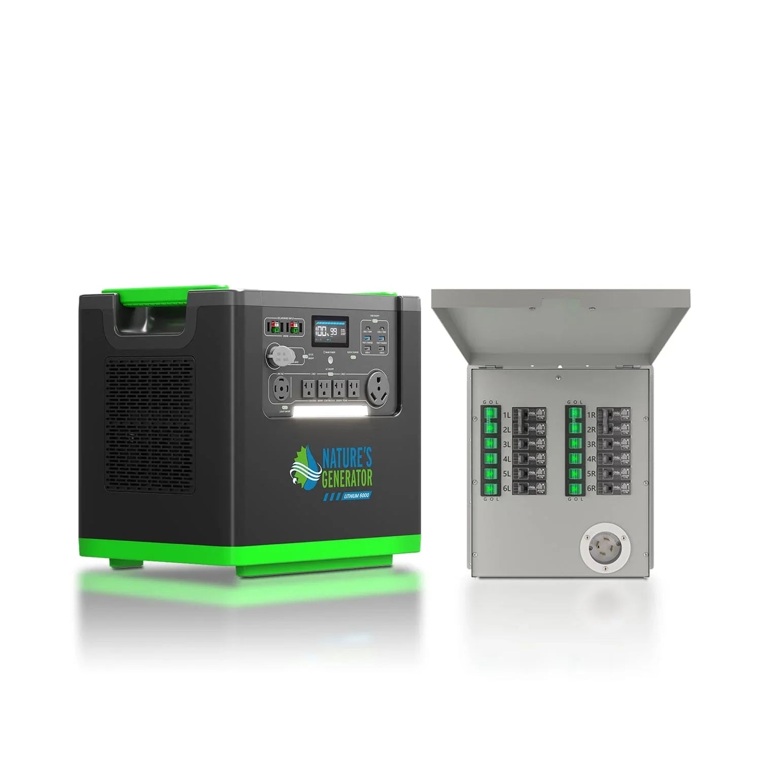 Nature's Generator Lithium 6000 and Transfer Switch - Green Vista Living