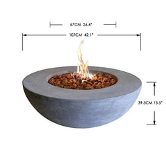 Elementi 42-Inch Lunar Bowl Fire Table OFG101
