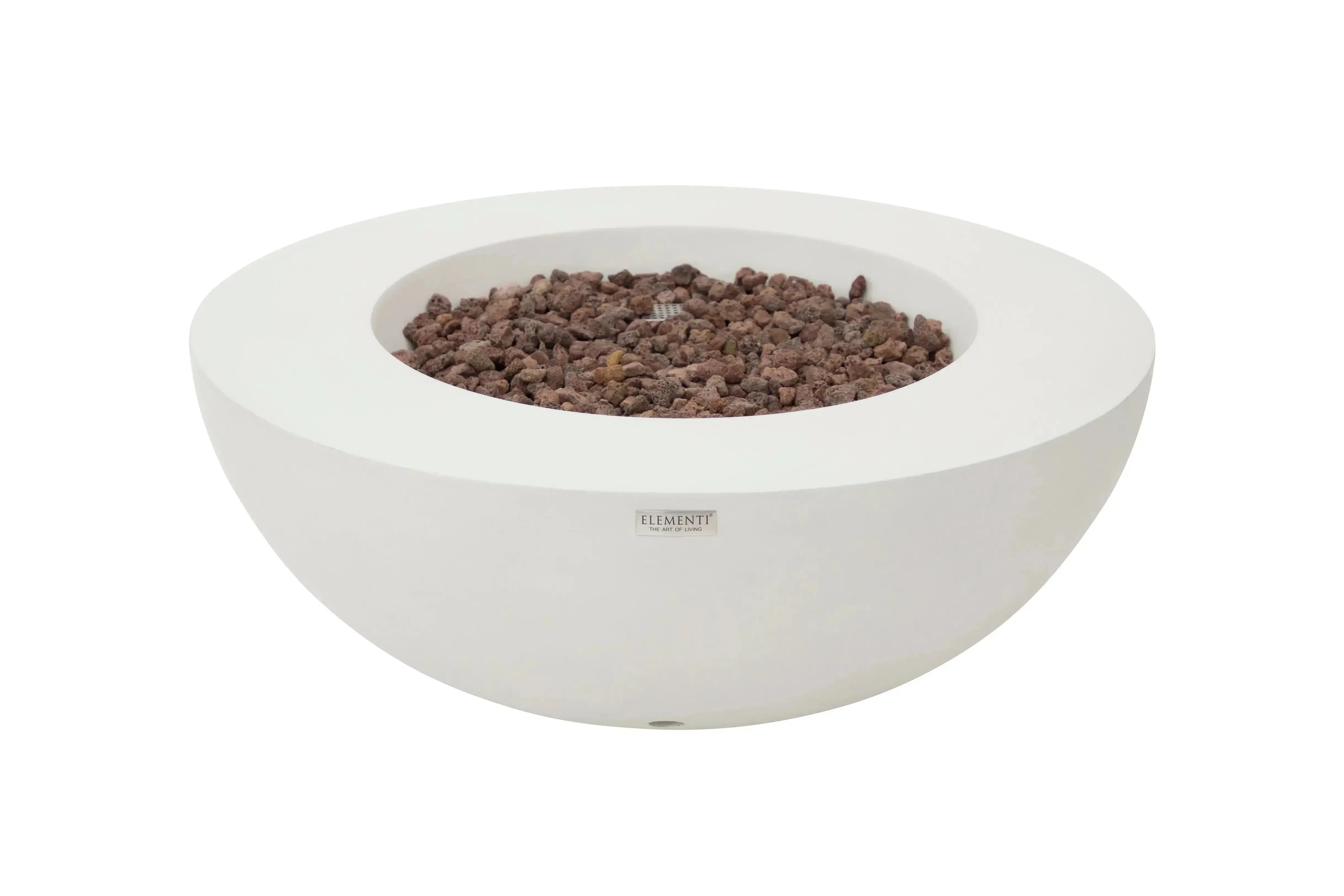 Elementi - Lunar Fire Bowl Cream White - Propane - Green Vista Living