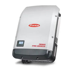 Fronius Symo Advanced inverter with display, wall-mounted, silver and black housing