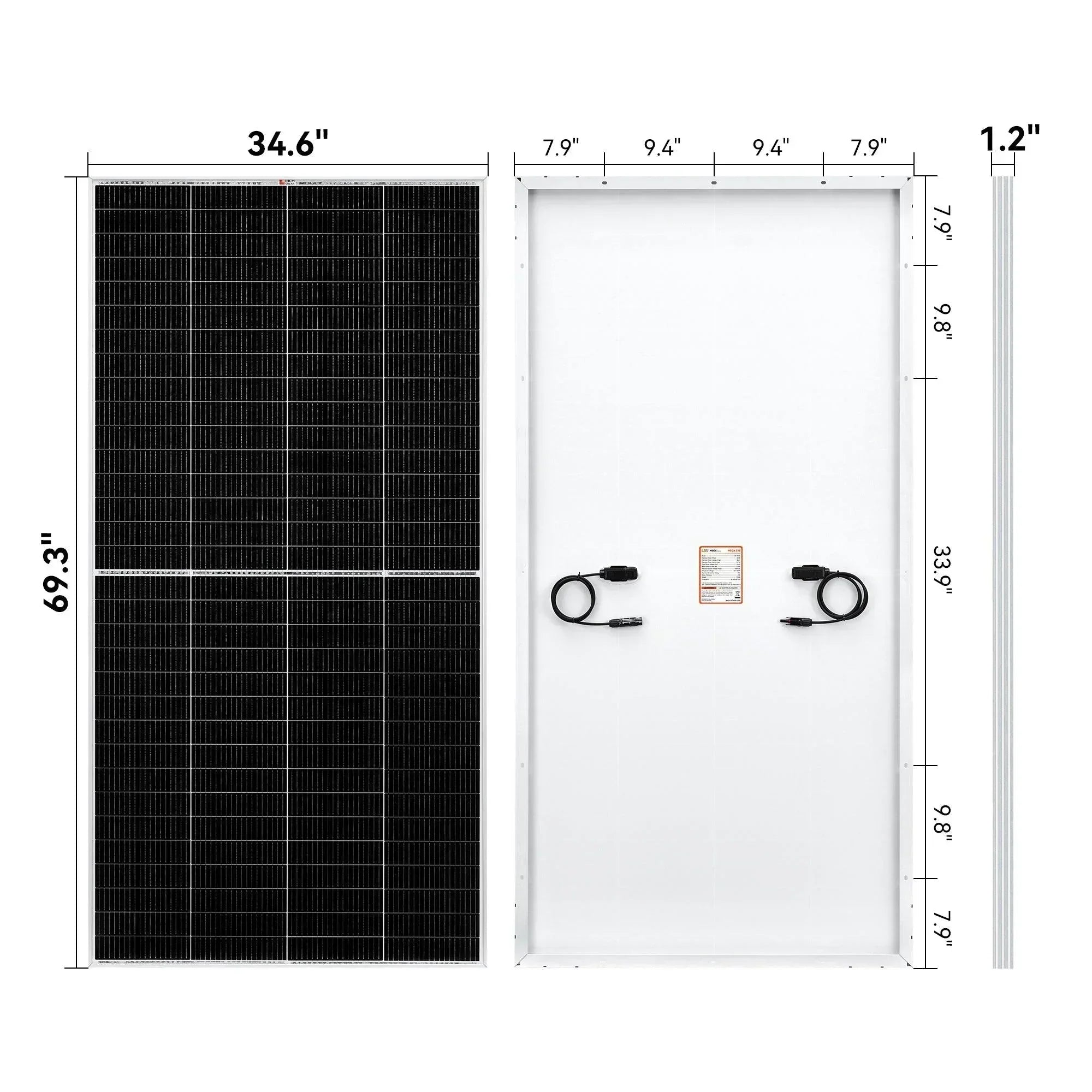 Rich Solar MEGA 335 Watt Solar Panel | Premium Grid-tie or Off-grid Solar Panel for Residential, Commercial, Agriculture - Green Vista Living