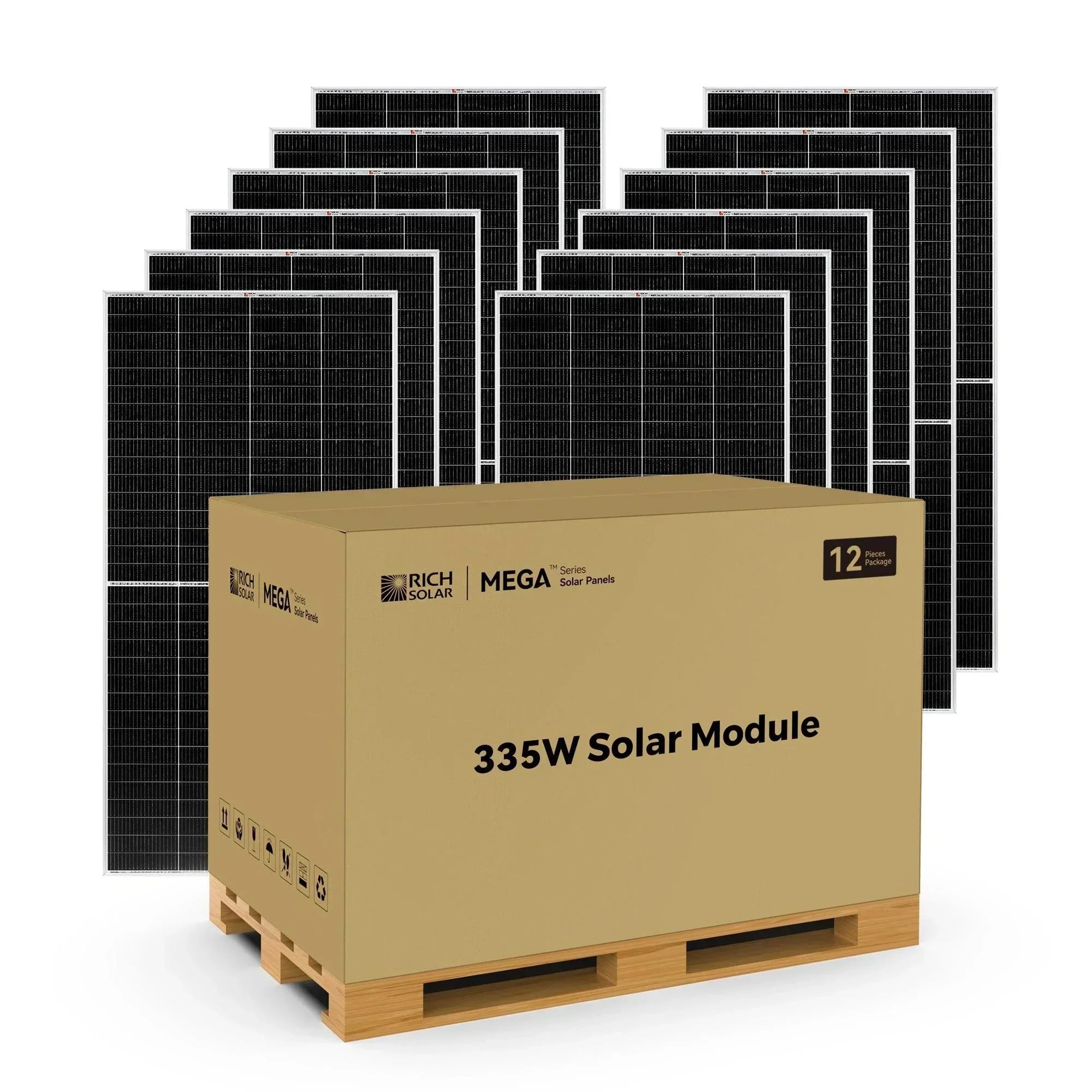 Rich Solar MEGA 335 Watt Solar Panel | Premium Grid-tie or Off-grid Solar Panel for Residential, Commercial, Agriculture - Green Vista Living