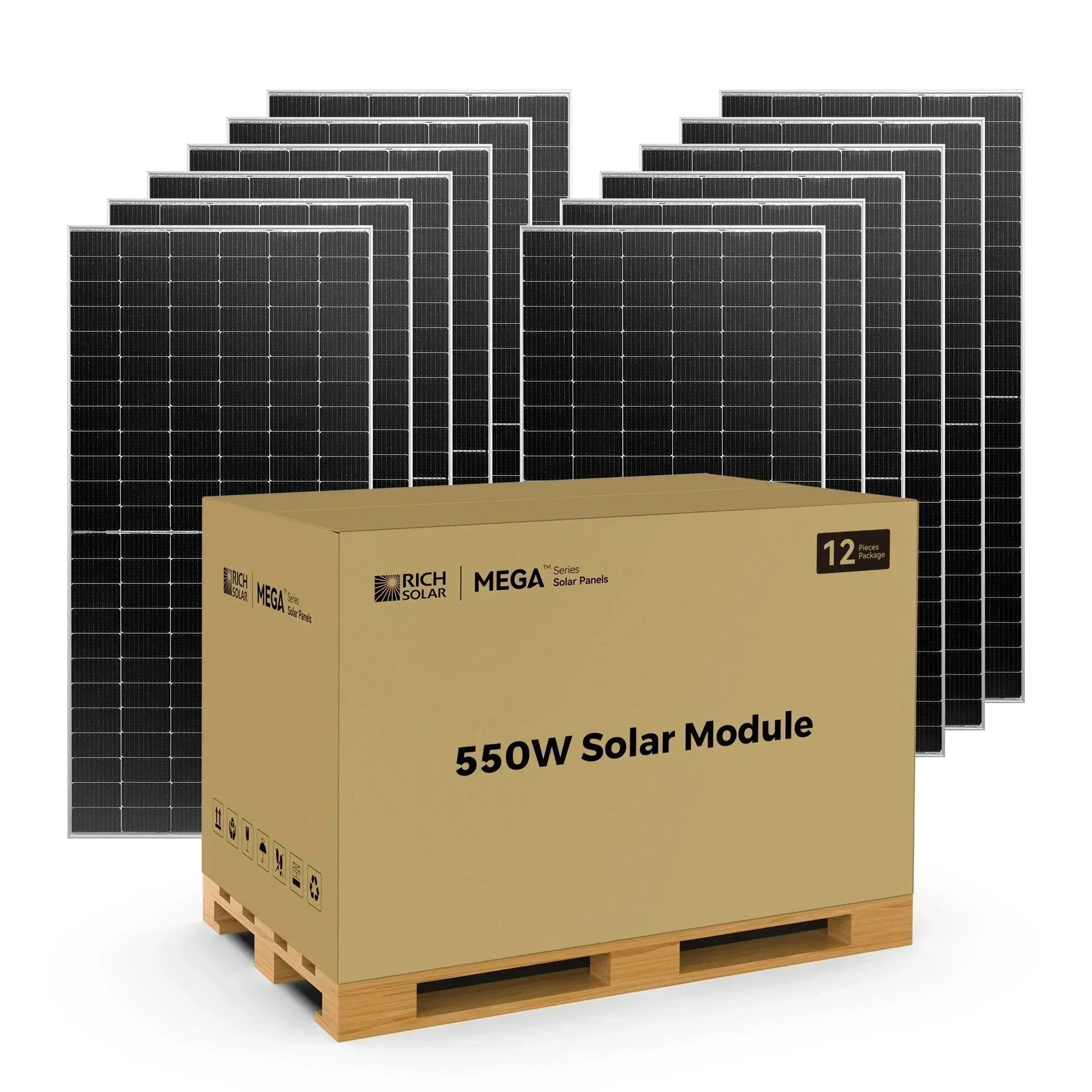 Rich Solar MEGA 550 Watt Solar Panel | Premium Grid-tie or Off-grid Solar Panel for Residential, Commercial, Agriculture - Green Vista Living