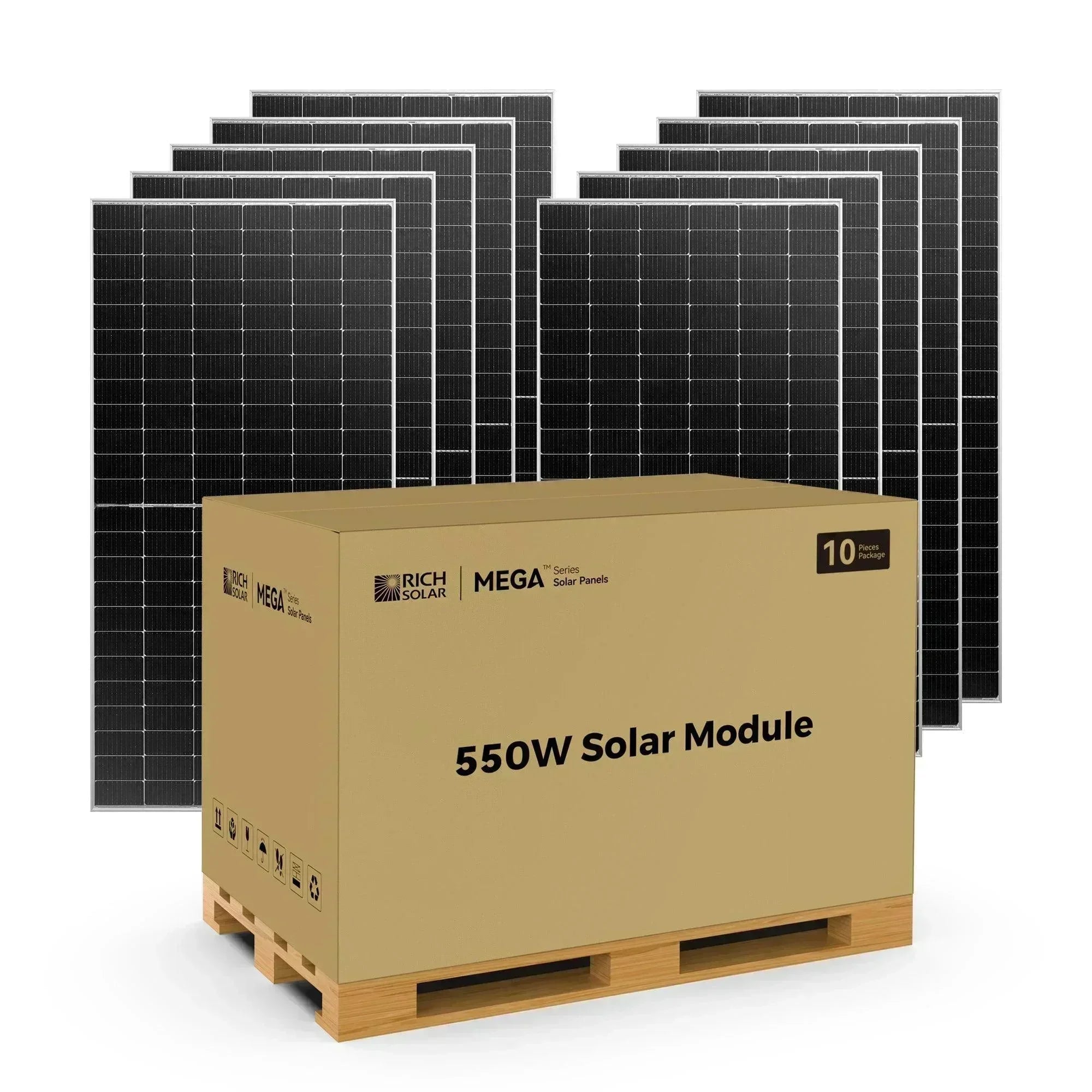 Rich Solar MEGA 550 Watt Solar Panel | Premium Grid-tie or Off-grid Solar Panel for Residential, Commercial, Agriculture - Green Vista Living