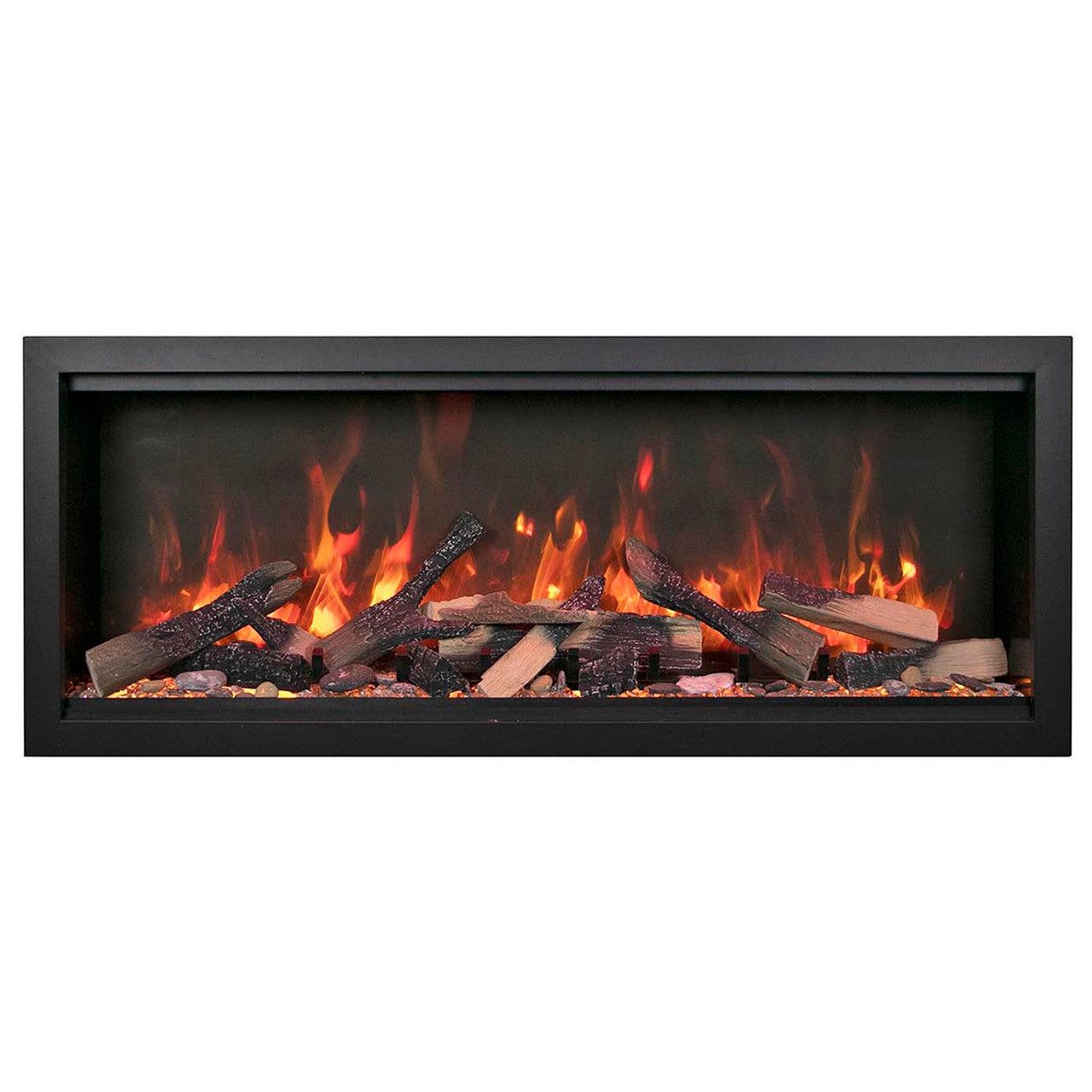 Amantii Symmetry Bespoke 74 Inch Extra Tall Indoor/Outdoor Electric Fireplace - Green Vista Living