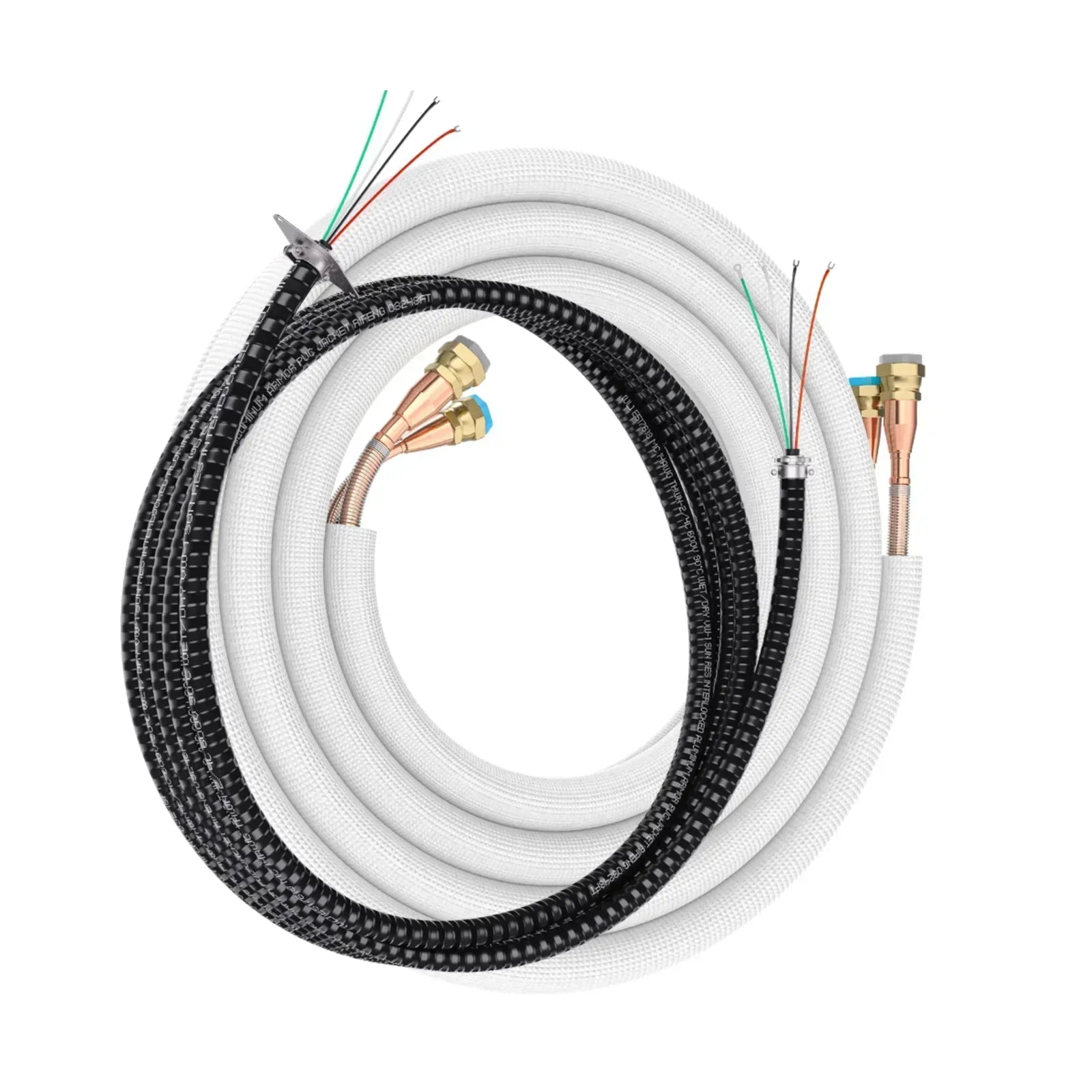 MRCOOL DIY 5th Gen pre-charged quick connect line set with DIY Pro cable, insulated wires and copper fittings