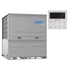 MRCOOL 2 Ton Universal Heat Pump Package Unit with digital control panel, grey exterior