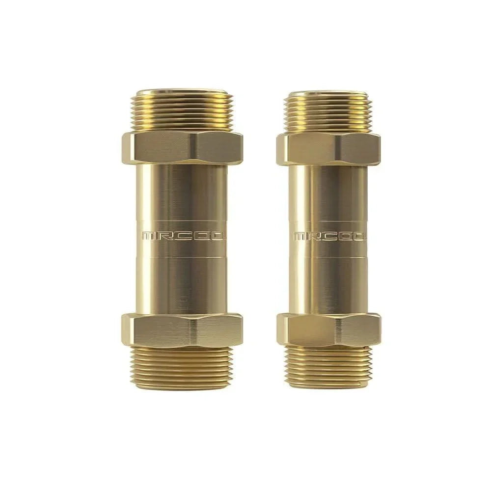 MRCOOL brass line set couplers, 3/8 and 5/8 inch size, for mini split systems