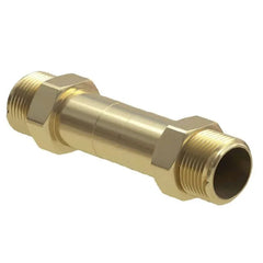 MRCOOL brass coupler for mini split line set with threaded ends, HVAC fitting