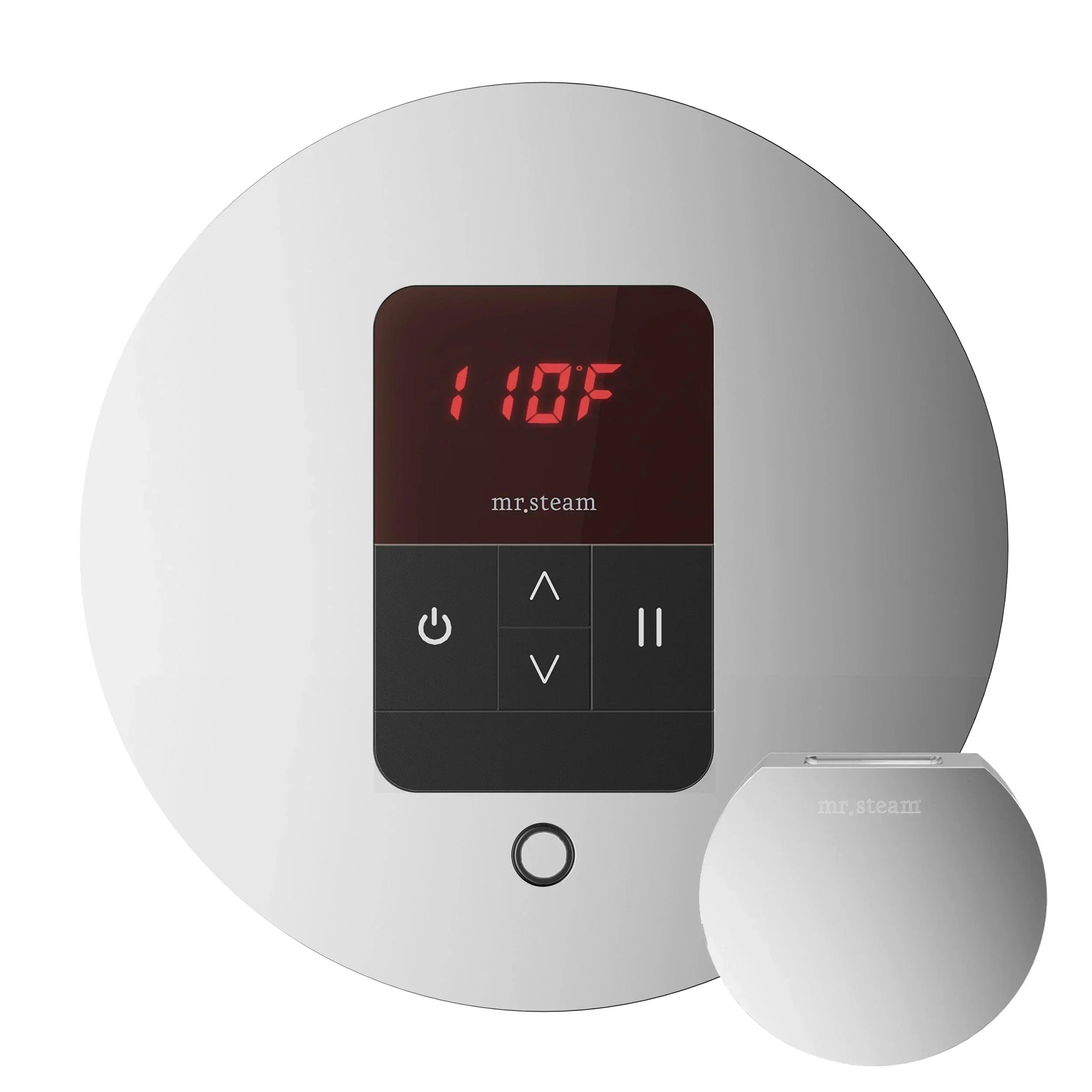 Mr. Steam MS (iTempo) 5 kW (5000 W) Steam Shower Generator Package with iTempo Control in Round Polished Chrome - Green Vista Living