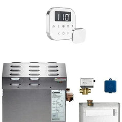 Mr.Steam AirButler 7.5kW Steam Shower Generator Package with AirTempo Control in White, Polished Chrome - Green Vista Living