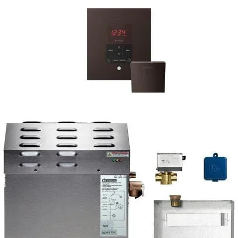 Mr.Steam Butler 9kW Steam Shower Generator Package with iTempoPlus Control in Square, Oil-Rubbed Bronze - Green Vista Living
