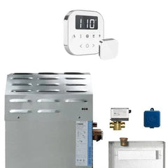 Mr.Steam Super AirButler 12kW Steam Shower Generator Package with AirTempo Control in White, Polished Chrome