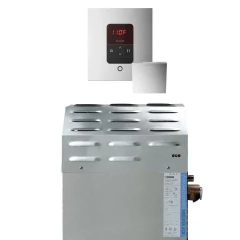 Mr.Steam Super iTempo 12kW Steam Shower Generator Package with iTempo Control in Square, Polished Chrome - Green Vista Living