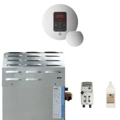Mr.Steam Super iTempoPlus 12kW Steam Shower Generator Package with iTempoPlus Control in Round, Polished Chrome - Green Vista Living