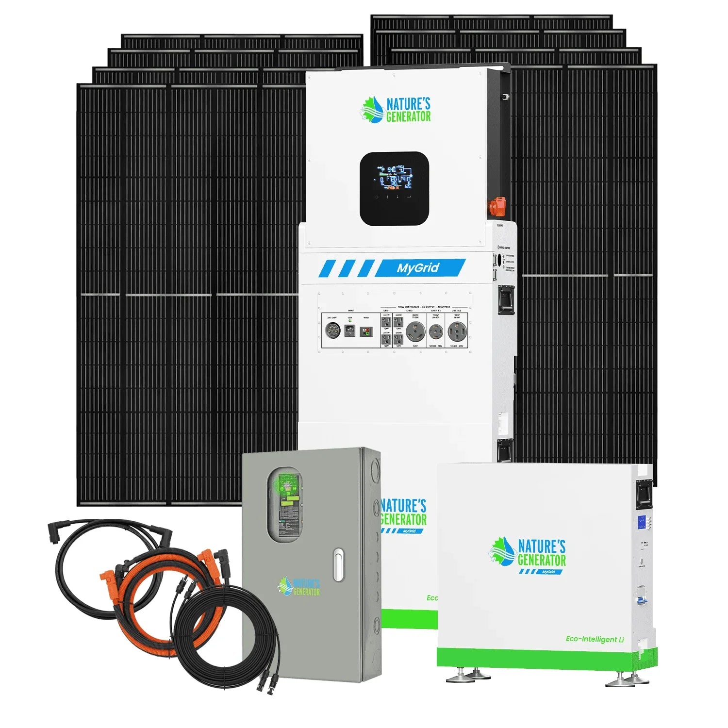 Nature's Generator MyGrid 10K with Transfer Switch for House Battery Backup - Green Vista Living