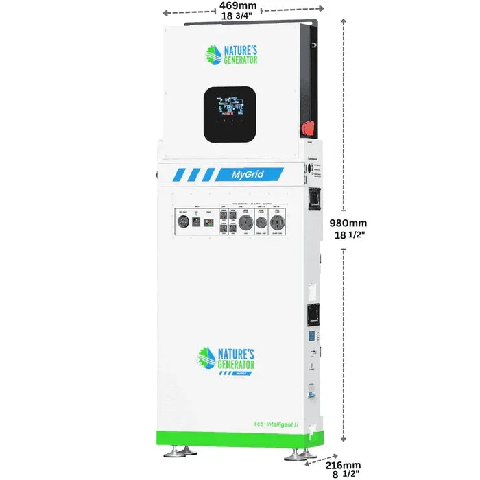Nature's Generator MyGrid 10K with Transfer Switch for House Battery Backup - Green Vista Living