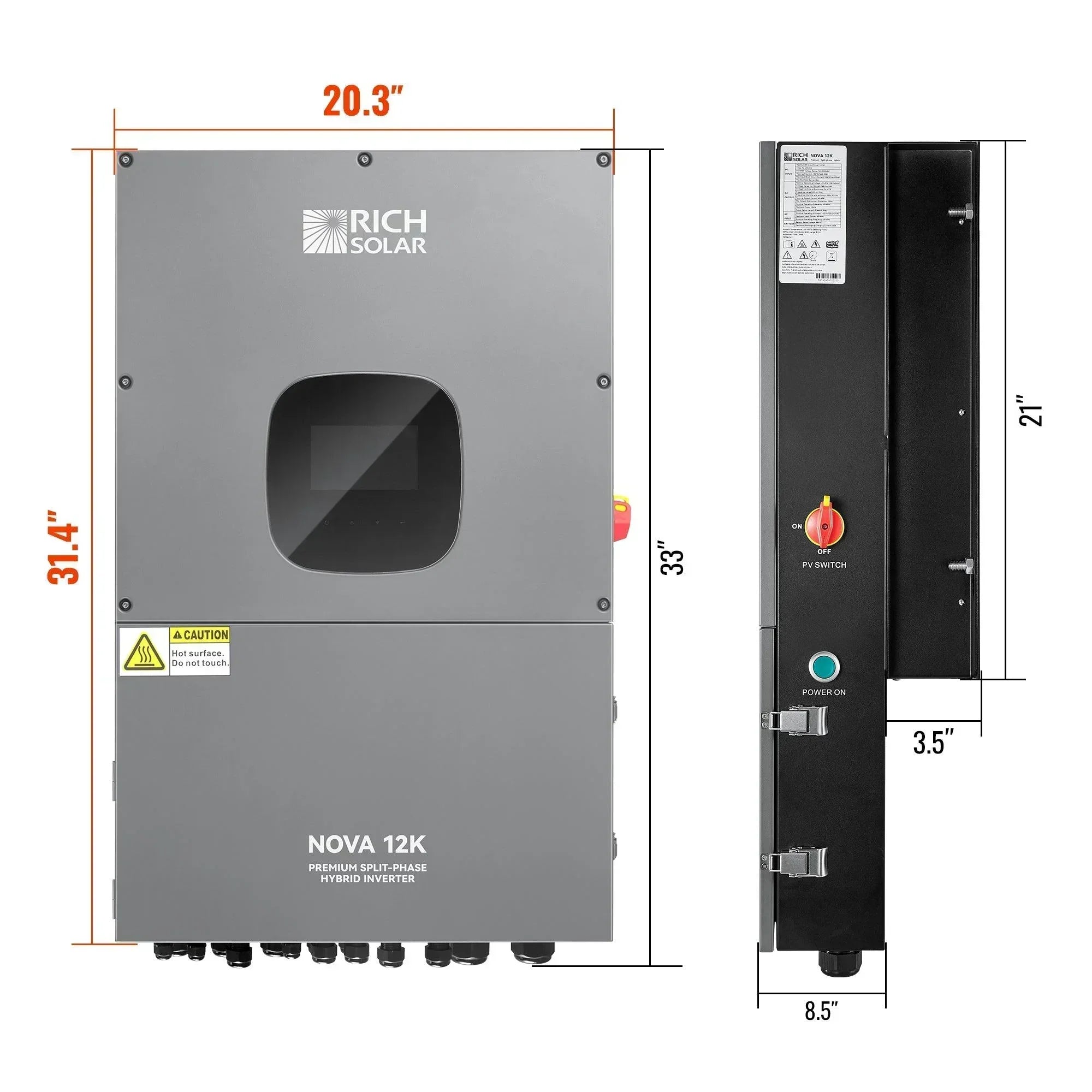 NOVA 12K 12000 Watt 48V Split Phase Hybrid Inverter UL Certified - Green Vista Living