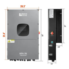 NOVA 12K 12000 Watt 48V Split Phase Hybrid Inverter UL Certified - Green Vista Living