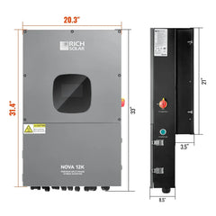 NOVA 12K 12000 Watt 48V Split Phase Hybrid Inverter UL Certified - Green Vista Living