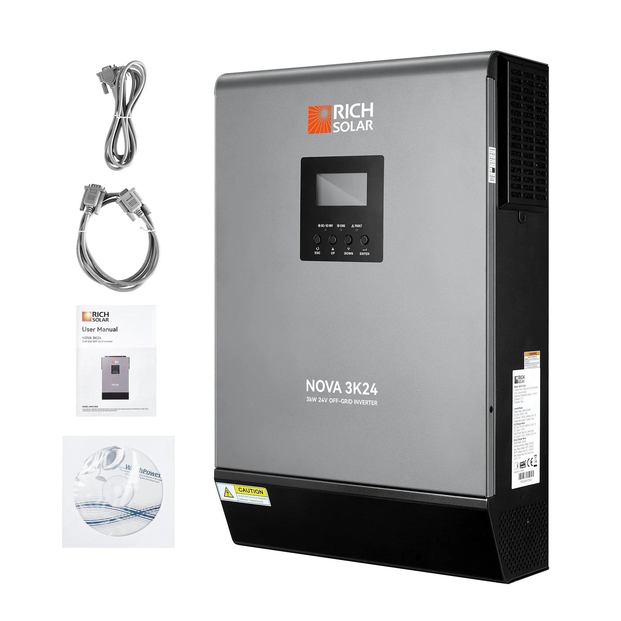 Rich Solar NOVA MAX 3K | 3000W 24V Hybrid Inverter for RVs, Trailers, Campers, Vans, Trucks, Overlanders, Boats - Green Vista Living