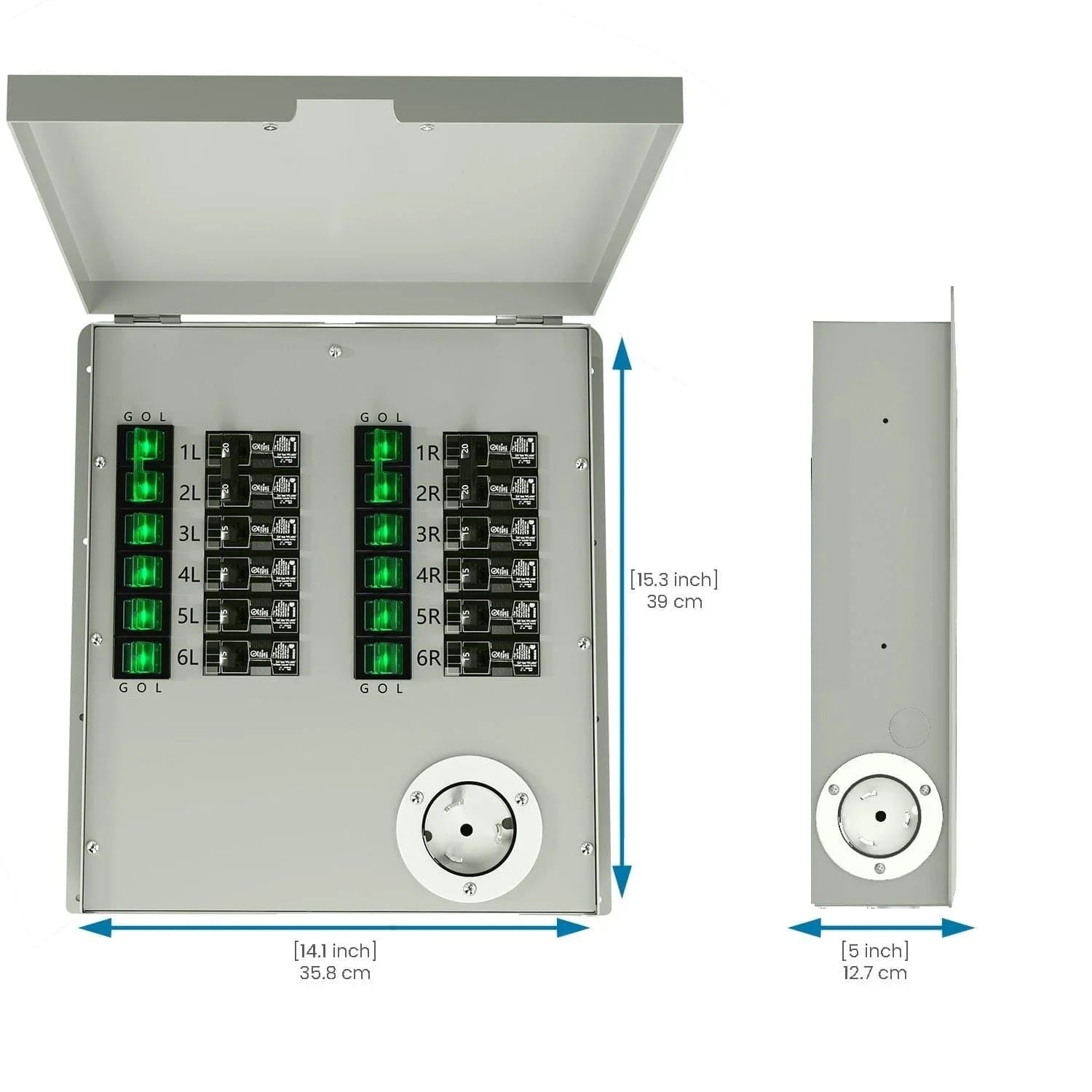 Nature's Generator 12-Circuit 120/240V 50A Non-Automatic Transfer Switch - Green Vista Living