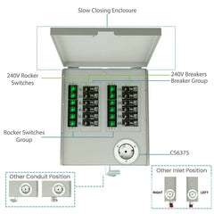 Nature's Generator 12-Circuit 120/240V 50A Non-Automatic Transfer Switch - Green Vista Living