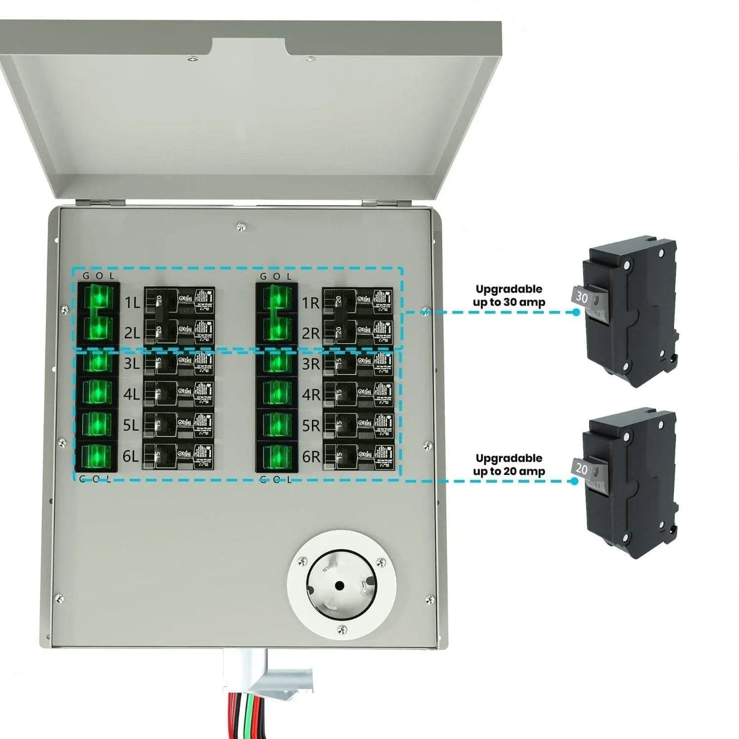 Nature's Generator 12-Circuit 120/240V 50A Non-Automatic Transfer Switch - Green Vista Living