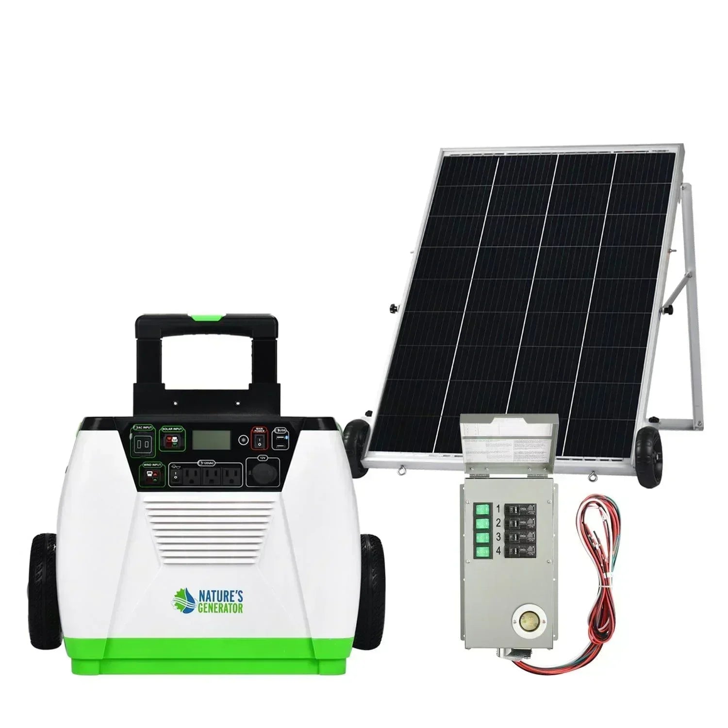Nature's Generator 1800W Gold PE System Solar Power Transfer Kit - Green Vista Living