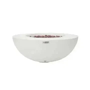Elementi - Lunar Fire Bowl Cream White - Natural Gas - Green Vista Living