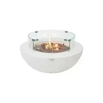 Elementi - Lunar Fire Bowl Cream White - Propane - Green Vista Living