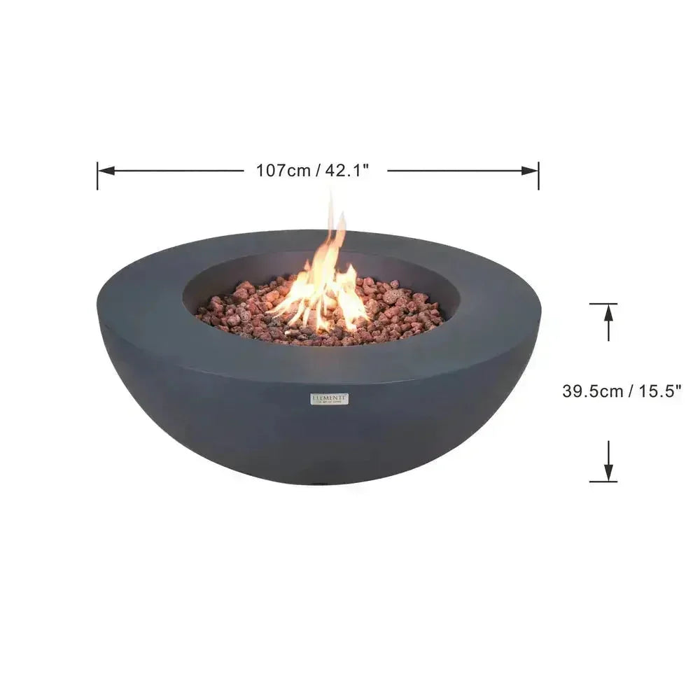 Elementi - Lunar Fire Bowl Cream White - Natural Gas - Green Vista Living