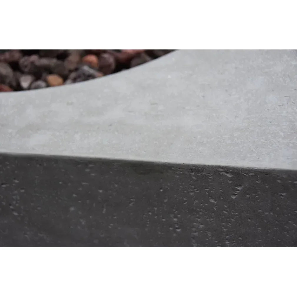 OFG104 Metropolis close-up of modern concrete fire pit edge with lava rocks