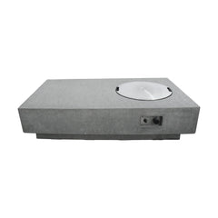 OFG104 Metropolis rectangular fire table with stainless steel lid and control panel