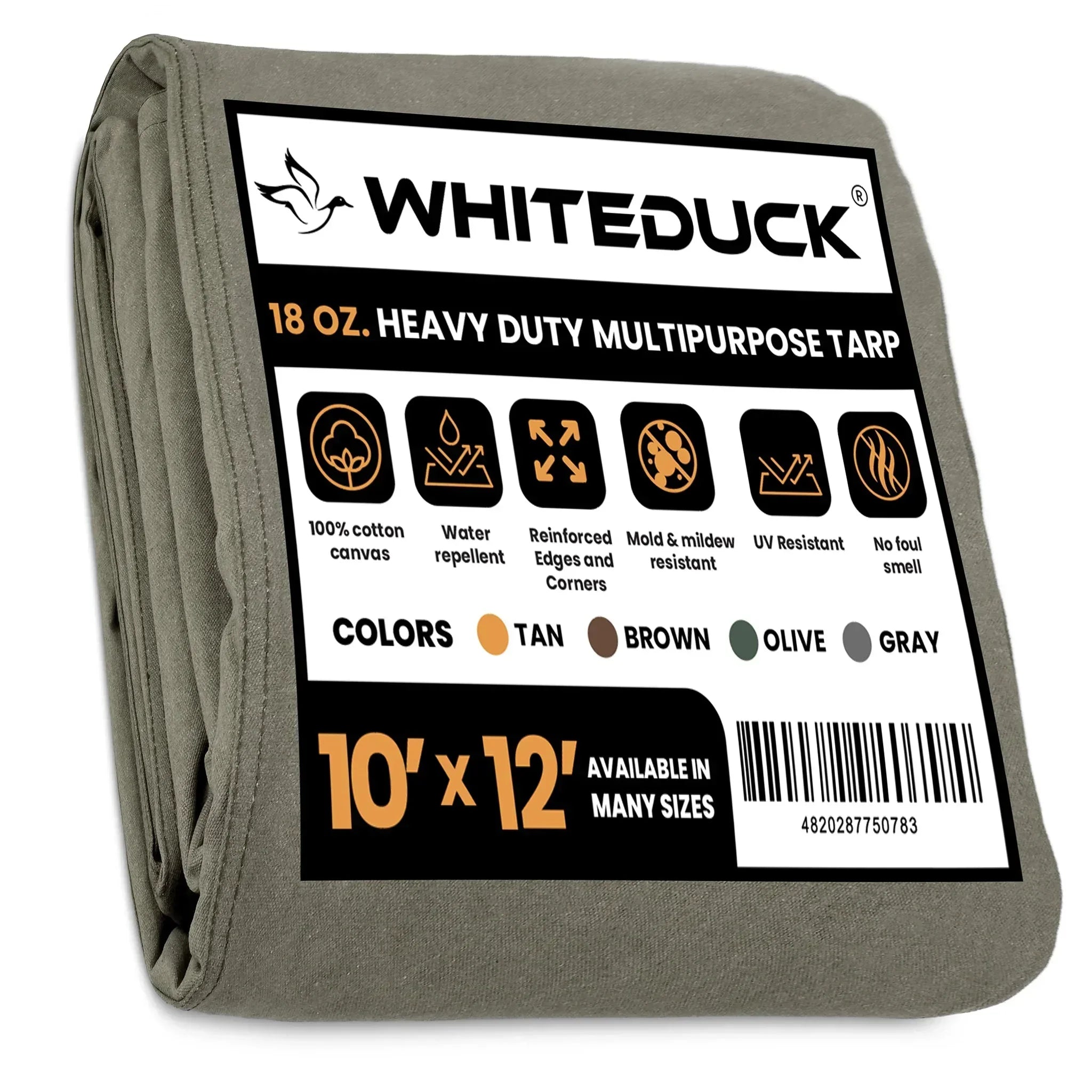 18 oz. 100% Cotton Canvas Tarp - Green Vista Living