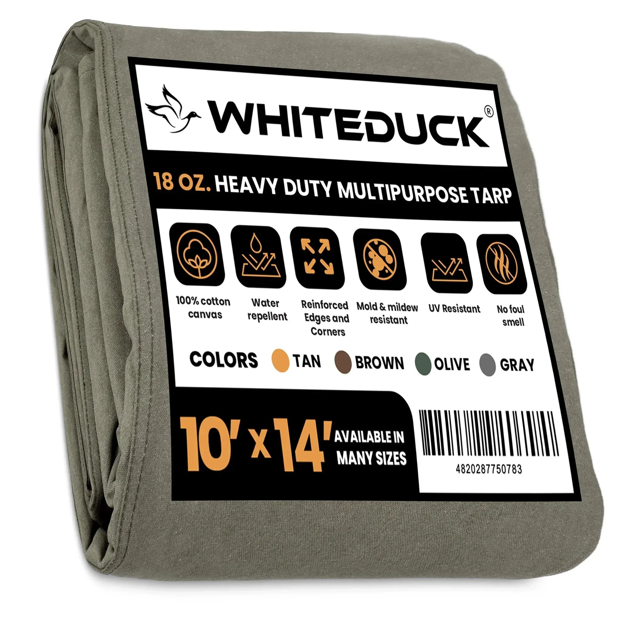 18 oz. 100% Cotton Canvas Tarp - Green Vista Living