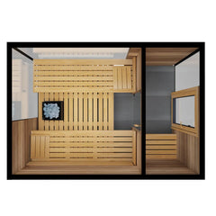 Thermasol Ombra - Lapacho Wood, 4-6 Person, Outdoor Sauna - Green Vista Living