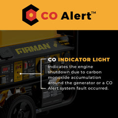FIRMAN Power Equipment Gas Portable Generator 4550/3650W Remote Start 120/240V With CO Alert