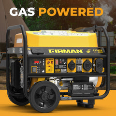 FIRMAN Power Equipment Gas Portable Generator 4550/3650W Remote Start 120/240V With CO Alert