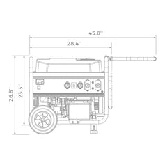 FIRMAN Power Equipment Gas Portable Generator 7125W Remote Start 120/240V