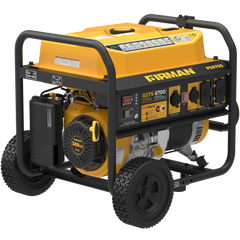 FIRMAN Power Equipment Gas Portable Generator 8375/6700W Recoil Start 120/240V With CO Alert