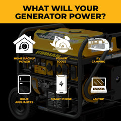 FIRMAN Power Equipment GAS PORTABLE GENERATOR 8375/6700W REMOTE START WITH CO ALERT