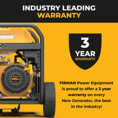 FIRMAN Power Equipment GAS PORTABLE GENERATOR 8375/6700W REMOTE START WITH CO ALERT