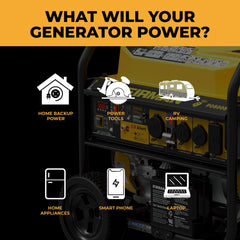 FIRMAN Power Equipment Gas Portable Generator 10000/8000W Remote Start 120/240V with CO Alert