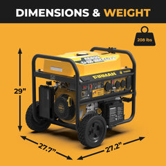 FIRMAN Power Equipment Gas Portable Generator 10000/8000W Remote Start 120/240V with CO Alert
