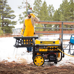 FIRMAN Power Equipment Gas Portable Generator 11400W Remote Start 120/240V with CO alert