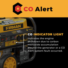 FIRMAN Power Equipment GAS PORTABLE GENERATOR 11600/9300W REMOTE START 120/240V WITH CO ALERT
