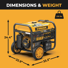 FIRMAN Power Equipment GAS PORTABLE GENERATOR 11600/9300W REMOTE START 120/240V WITH CO ALERT